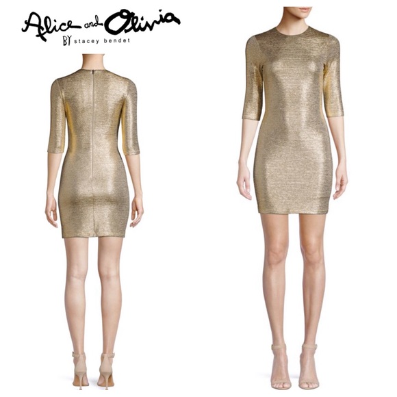 Alice + Olivia Delora Fitted Mini Dress - Picture 1 of 4